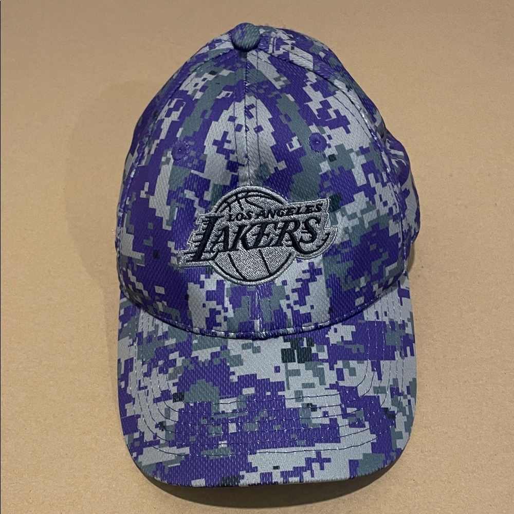 Kids Camo Hat - Purple and Gray